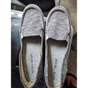 Now Or Never Slip On Shoes Black/white Size 8.5 New w/o box